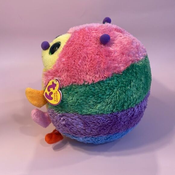 Ty Beanie Ballz 2011 Gumdrop the Colourful Bug NWT Great Condition 8” tall - Picture 4 of 9